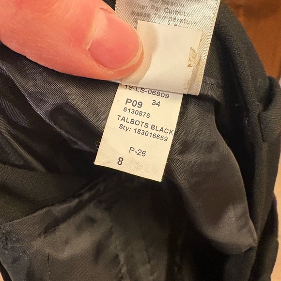 Talbots $109 Barely Boot Curvy Fit Refined Bi-Stretch Pants Black Size 8 Hi Rise - Picture 10 of 10